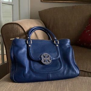 Tory Burch Blue Amanda Satchel